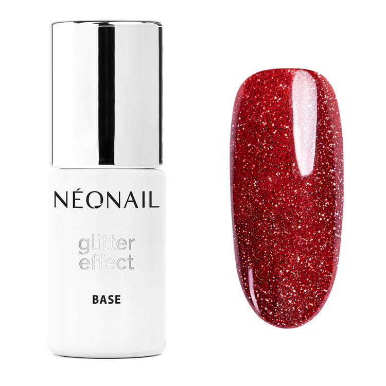 Gellak 7,2 ml - Glitter Effect Base Red Shine