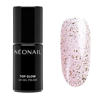 Gellak 7,2 ml - Top Glow Gold Flakes